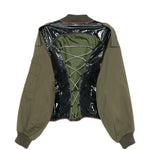 Giacca con stringhe in verde militare Kolor - uomo 