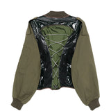 Giacca con stringhe in verde militare Kolor - uomo 