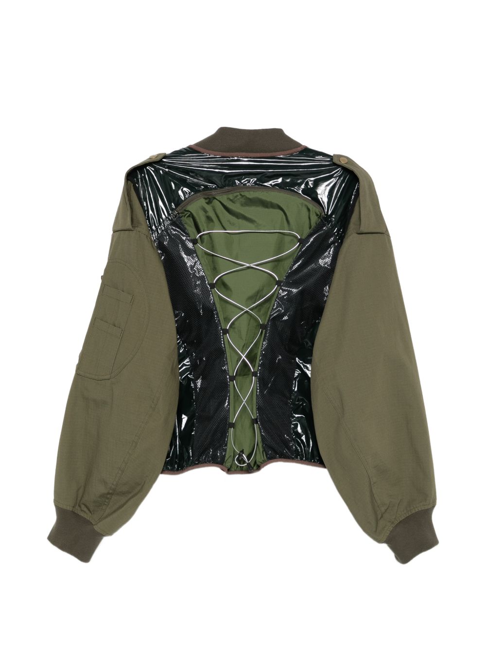 Giacca con stringhe in verde militare Kolor - uomo 