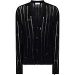 Cardigan effetto vissuto con bottoni in nero Laneus - uomo 