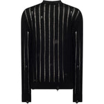 Cardigan effetto vissuto con bottoni in nero Laneus - uomo 