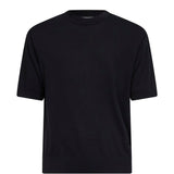 T-shirt a manica corta in nero Laneus - uomo 