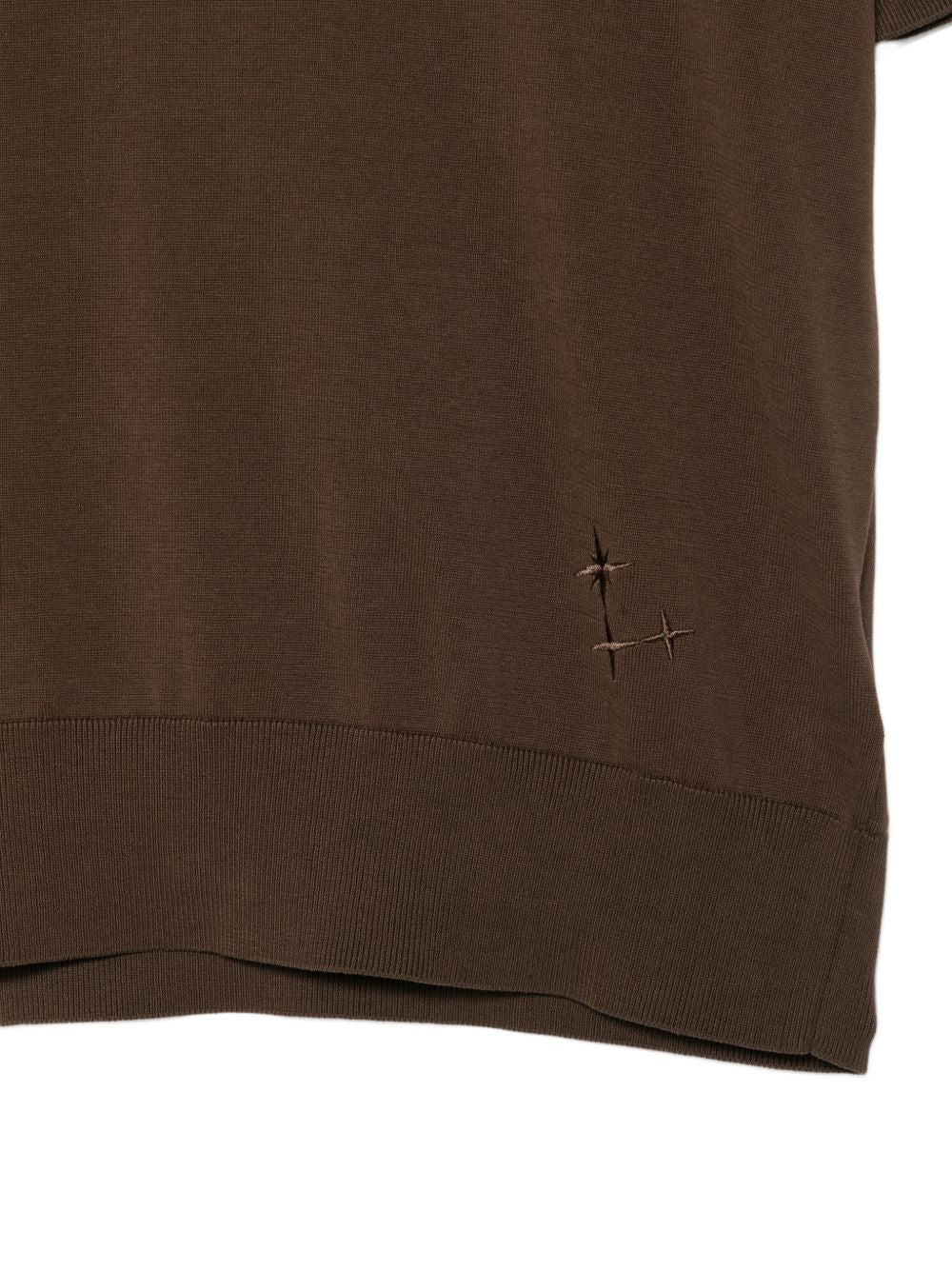 Polo in maglia  in marrone Laneus - uomo 
