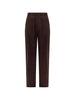 Pantaloni Melrose con ricamo in marrone Laneus - uomo