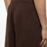 Pantaloni Melrose con ricamo in marrone Laneus - uomo 