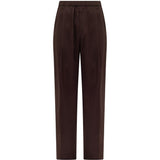 Pantaloni Melrose con ricamo in marrone Laneus - uomo 
