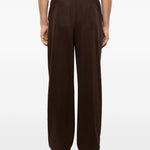 Pantaloni Melrose con ricamo in marrone Laneus - uomo 