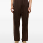 Pantaloni Melrose con ricamo in marrone Laneus - uomo 