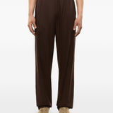 Pantaloni Melrose con ricamo in marrone Laneus - uomo 