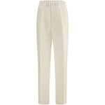 Pantaloni con vita elasticizzata in bianco Laneus - uomo 