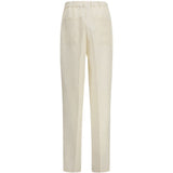 Pantaloni con vita elasticizzata in bianco Laneus - uomo 