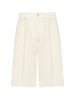 Men's Laneus white button-up shorts