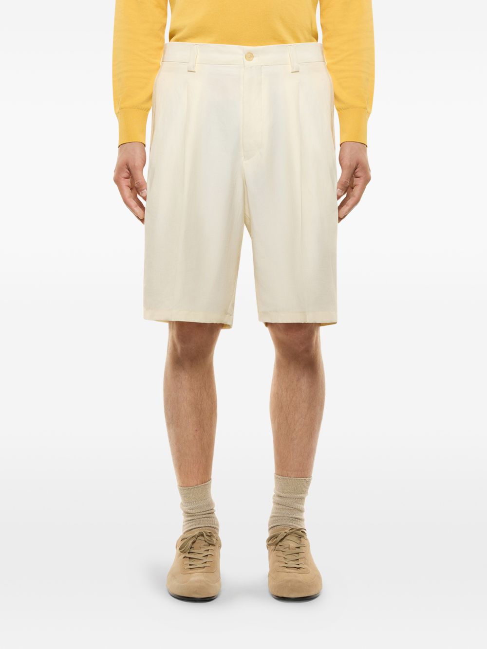 Shorts con bottone in bianco Laneus - uomo 