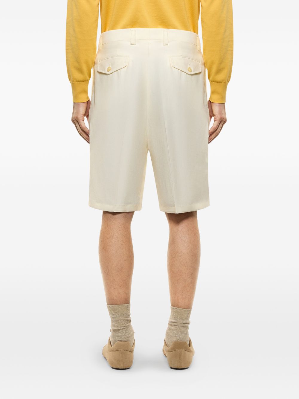 Shorts con bottone in bianco Laneus - uomo 