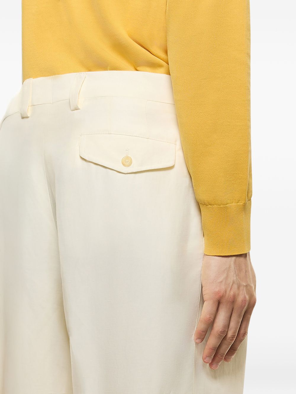 Shorts con bottone in bianco Laneus - uomo 