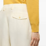 Shorts con bottone in bianco Laneus - uomo 