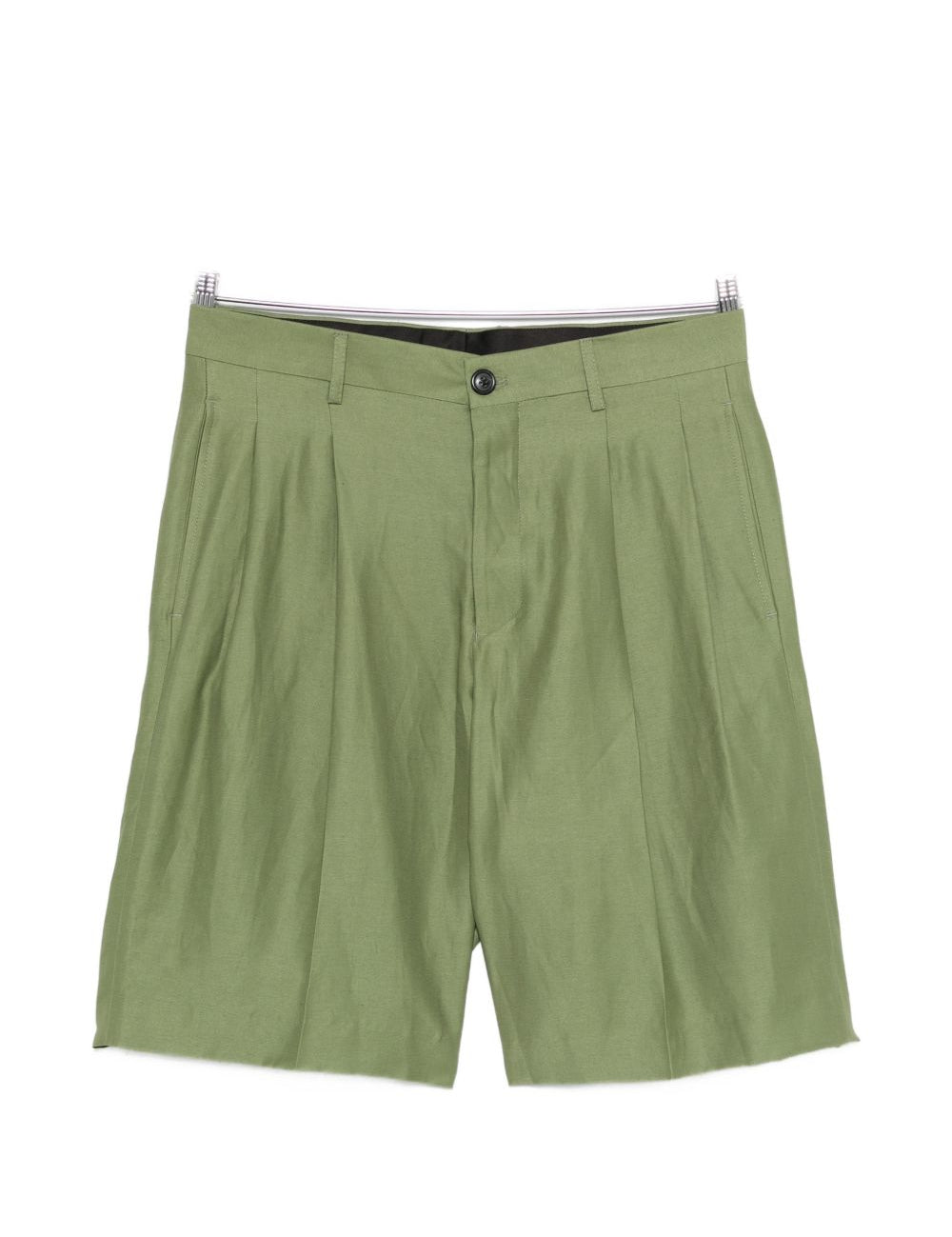 Pantaloncini a pieghe in verde Laneus - uomo 