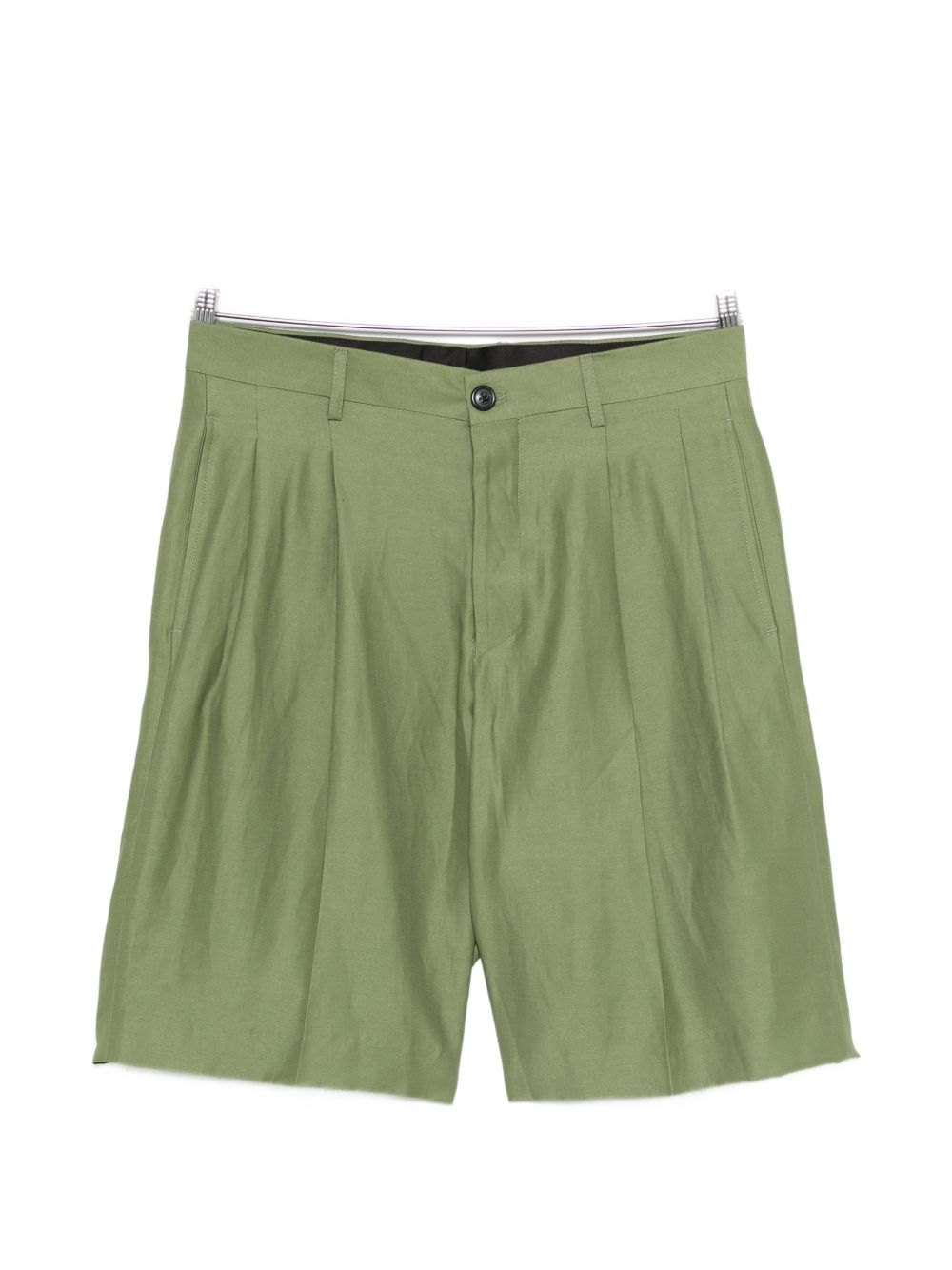 Pantaloncini a pieghe in verde Laneus - uomo 