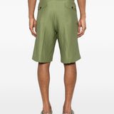 Pantaloncini a pieghe in verde Laneus - uomo 