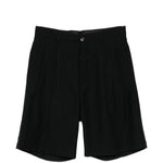 Pantaloncini con pieghe in nero Laneus - uomo 