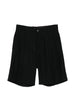 Pantaloncini con pieghe in nero Laneus - uomo