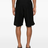 Pantaloncini con pieghe in nero Laneus - uomo 