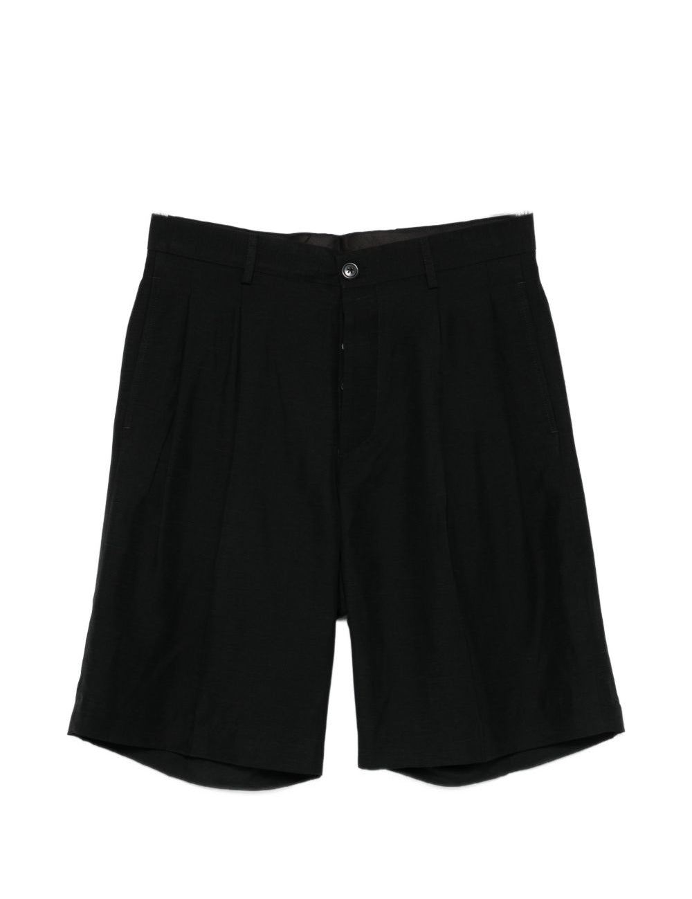 Pantaloncini con pieghe in nero Laneus - uomo 