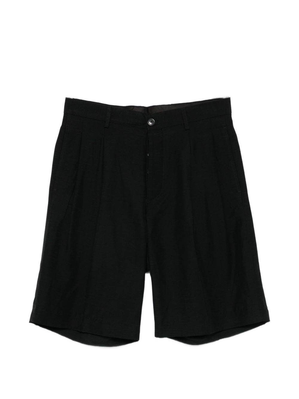 Pantaloncini con pieghe in nero Laneus - uomo 