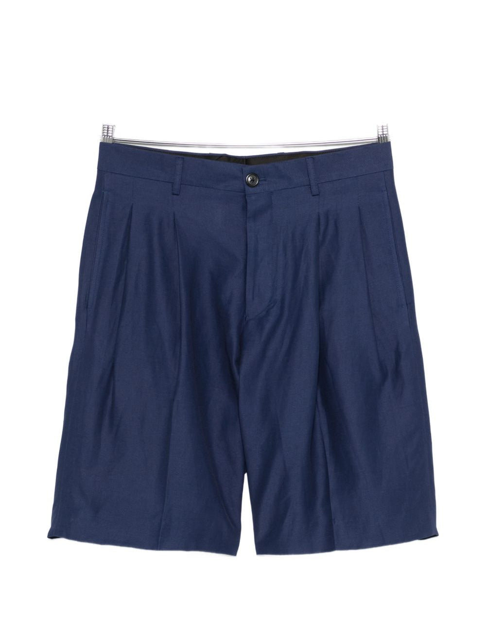 Pantaloncini a pieghe in blu Laneus - uomo 