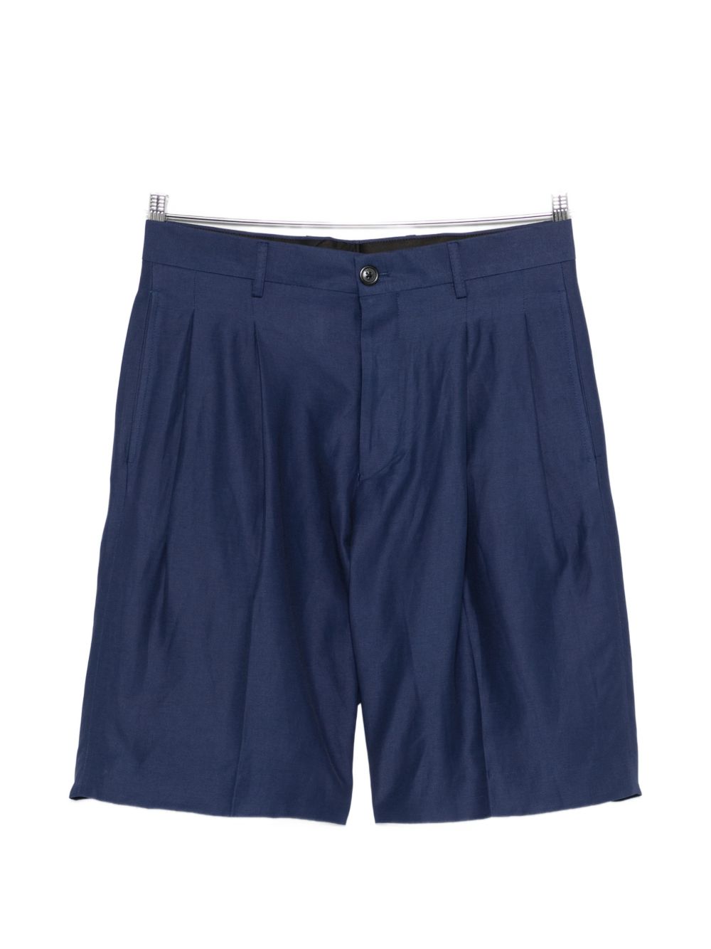 Pantaloncini a pieghe in blu Laneus - uomo 