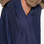 Pantaloncini a pieghe in blu Laneus - uomo 