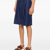 Pantaloncini a pieghe in blu Laneus - uomo 