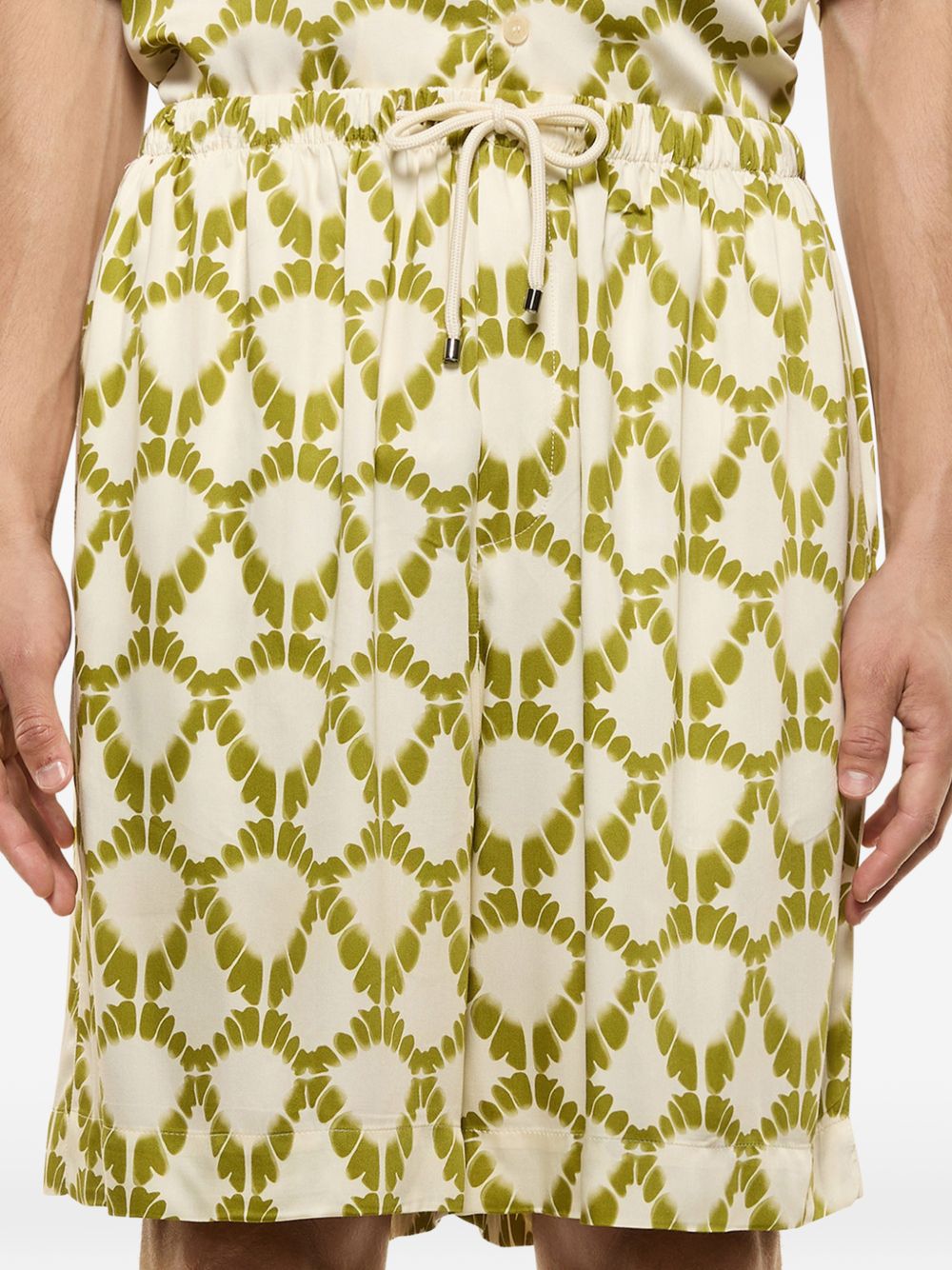 Shorts con coulisse in bianco Laneus - uomo 