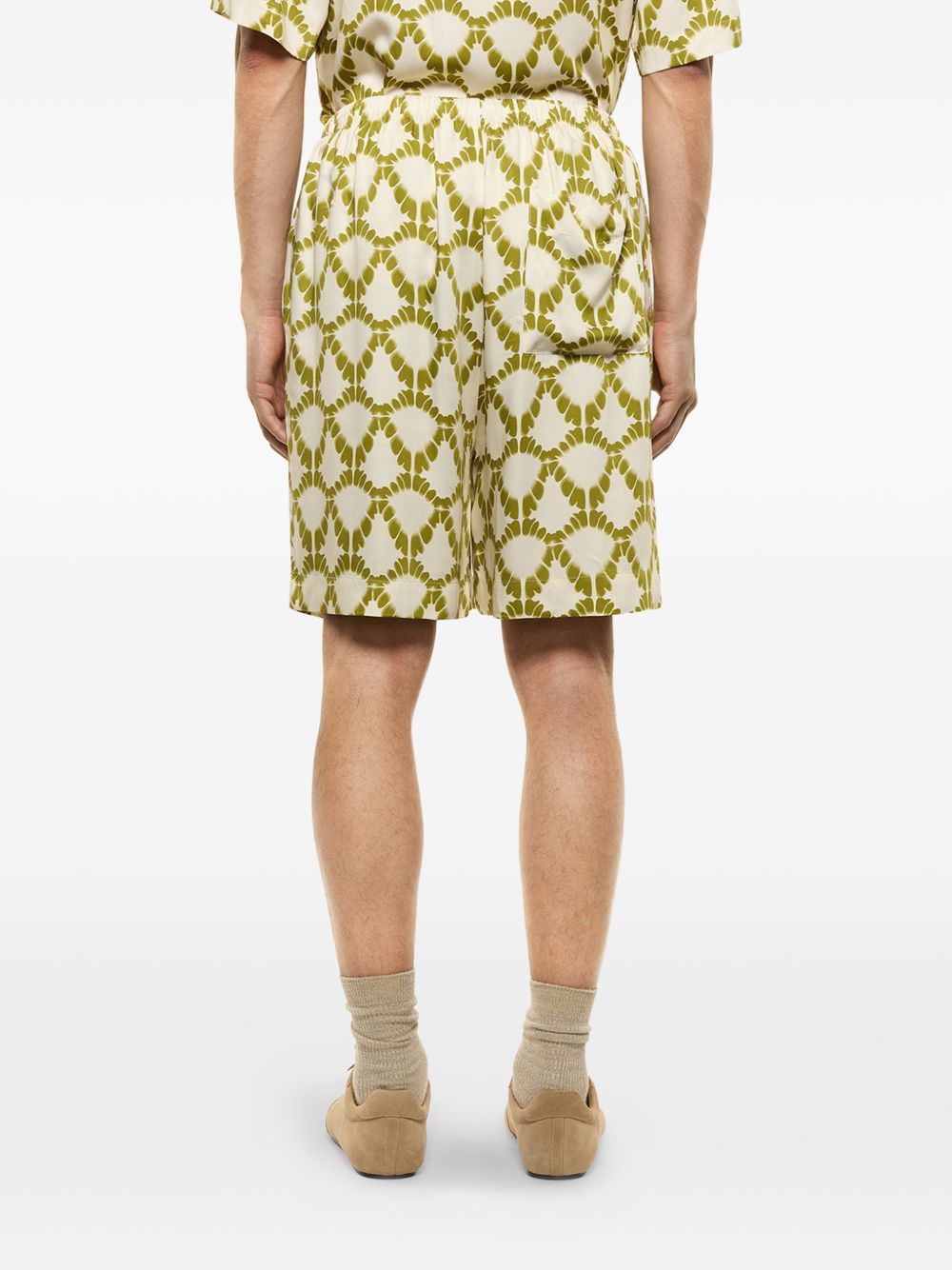 Shorts con coulisse in bianco Laneus - uomo 