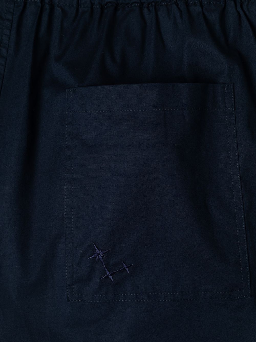 Shorts elasticizzati ricamati melrose in nero Laneus - uomo 