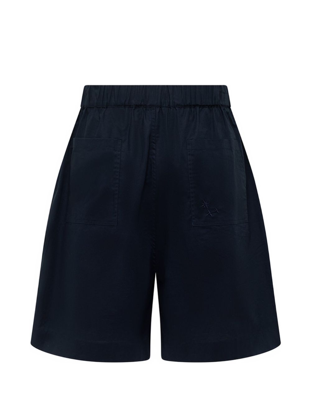 Shorts elasticizzati ricamati melrose in nero Laneus - uomo 