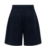 Shorts elasticizzati ricamati melrose in nero Laneus - uomo 