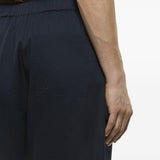 Shorts elasticizzati ricamati melrose in nero Laneus - uomo 