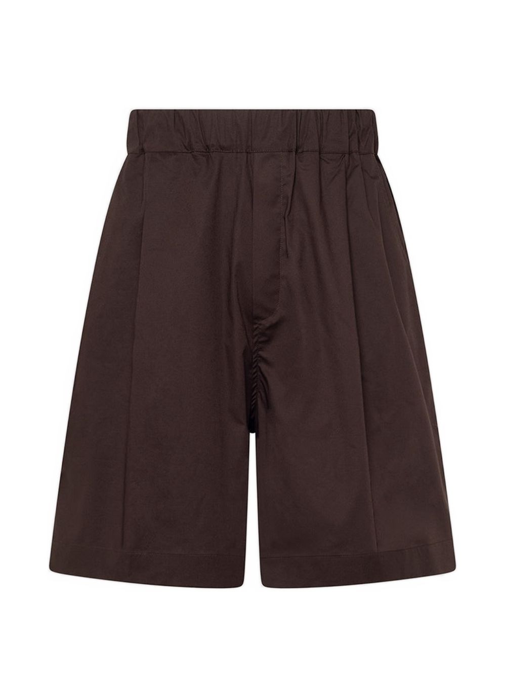 Bermuda con tasche a toppa elasticizzate in vita in marrone Laneus - uomo 