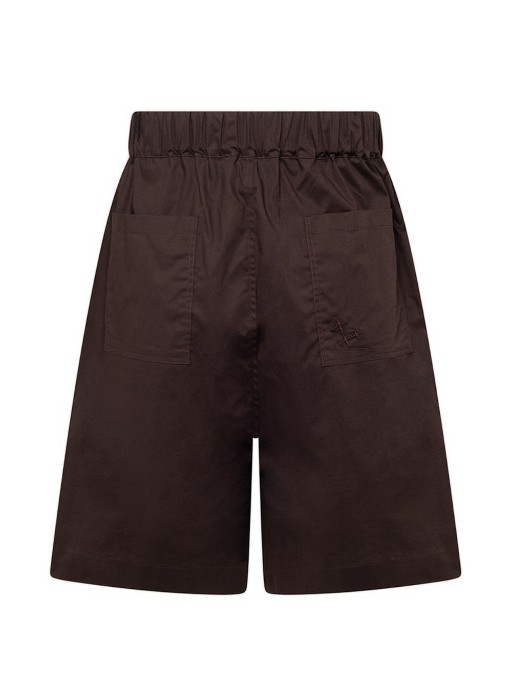 Bermuda con tasche a toppa elasticizzate in vita in marrone Laneus - uomo 