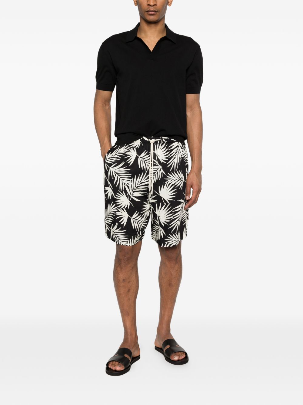 Shorts con stampa in blu Laneus - uomo 