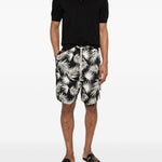 Shorts con stampa in blu Laneus - uomo 