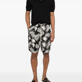 Shorts con stampa in blu Laneus - uomo 