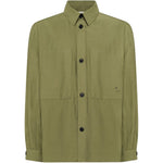 Giacca-camicia con ricamo in verde Laneus - uomo 
