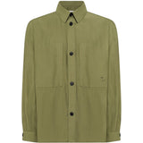 Giacca-camicia con ricamo in verde Laneus - uomo 