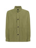 Embroidered shirt jacket in green by Laneus - men