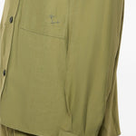 Giacca-camicia con ricamo in verde Laneus - uomo 