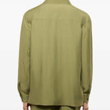 Giacca-camicia con ricamo in verde Laneus - uomo 