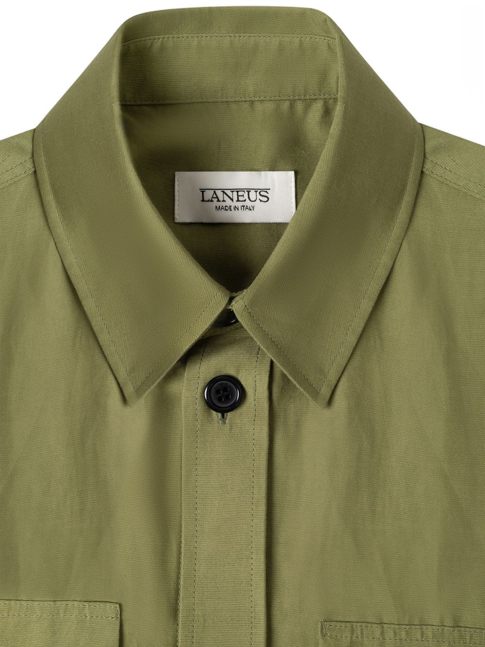 Giacca-camicia con ricamo in verde Laneus - uomo 