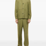 Giacca-camicia con ricamo in verde Laneus - uomo 